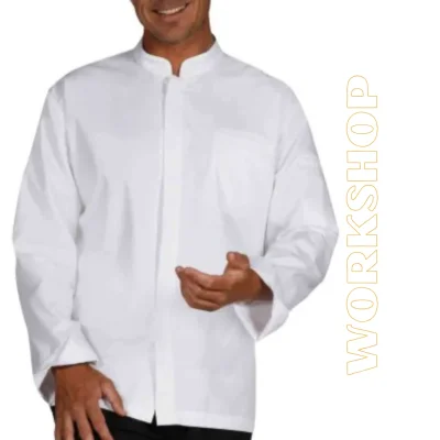 Veste de cuisine manches longues blanc