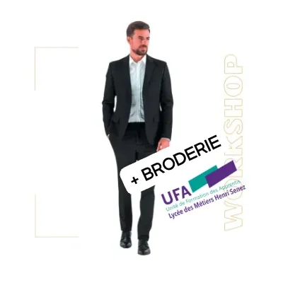 KONTIR Veste de costume pour homme + BRODERIE UFA HENRI SENEZ
